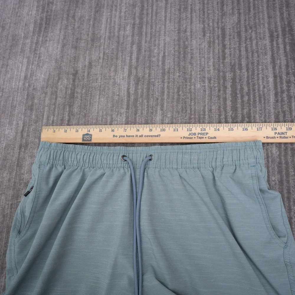 Mr. Swim Board Shorts Mens XXL Blue Textured Drawstring Mesh Lined Trunks